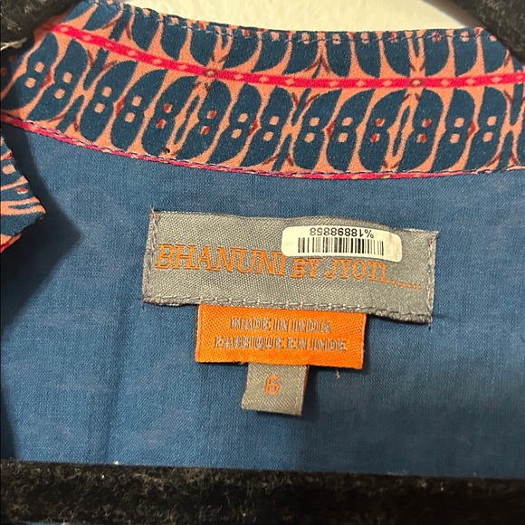 Anthropologie Bhanuni by Jyoti Patterned Maxi Long Sleeve Slit Boho Maci Dress 6 - Picture 3 of 6